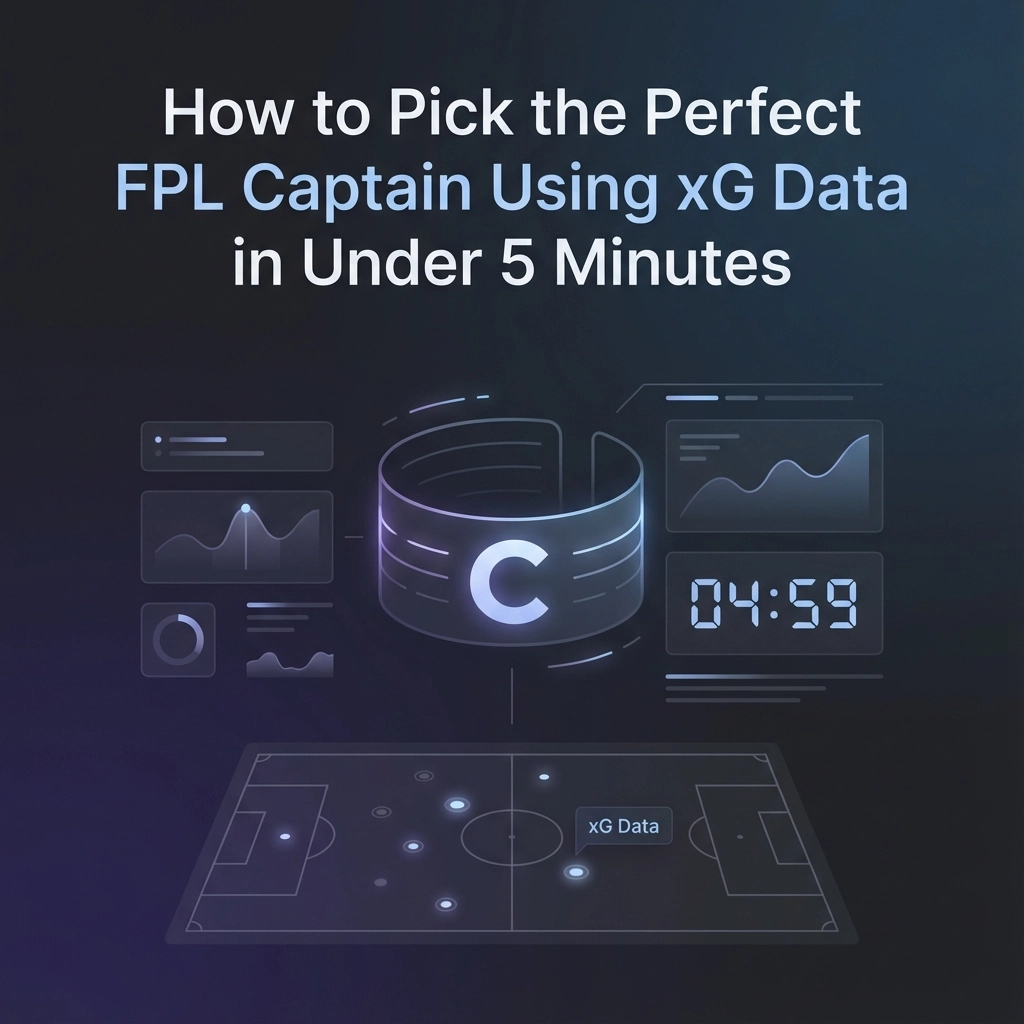 How to Pick the Perfect FPL Captain Using xG Data in Under 5 Minutes